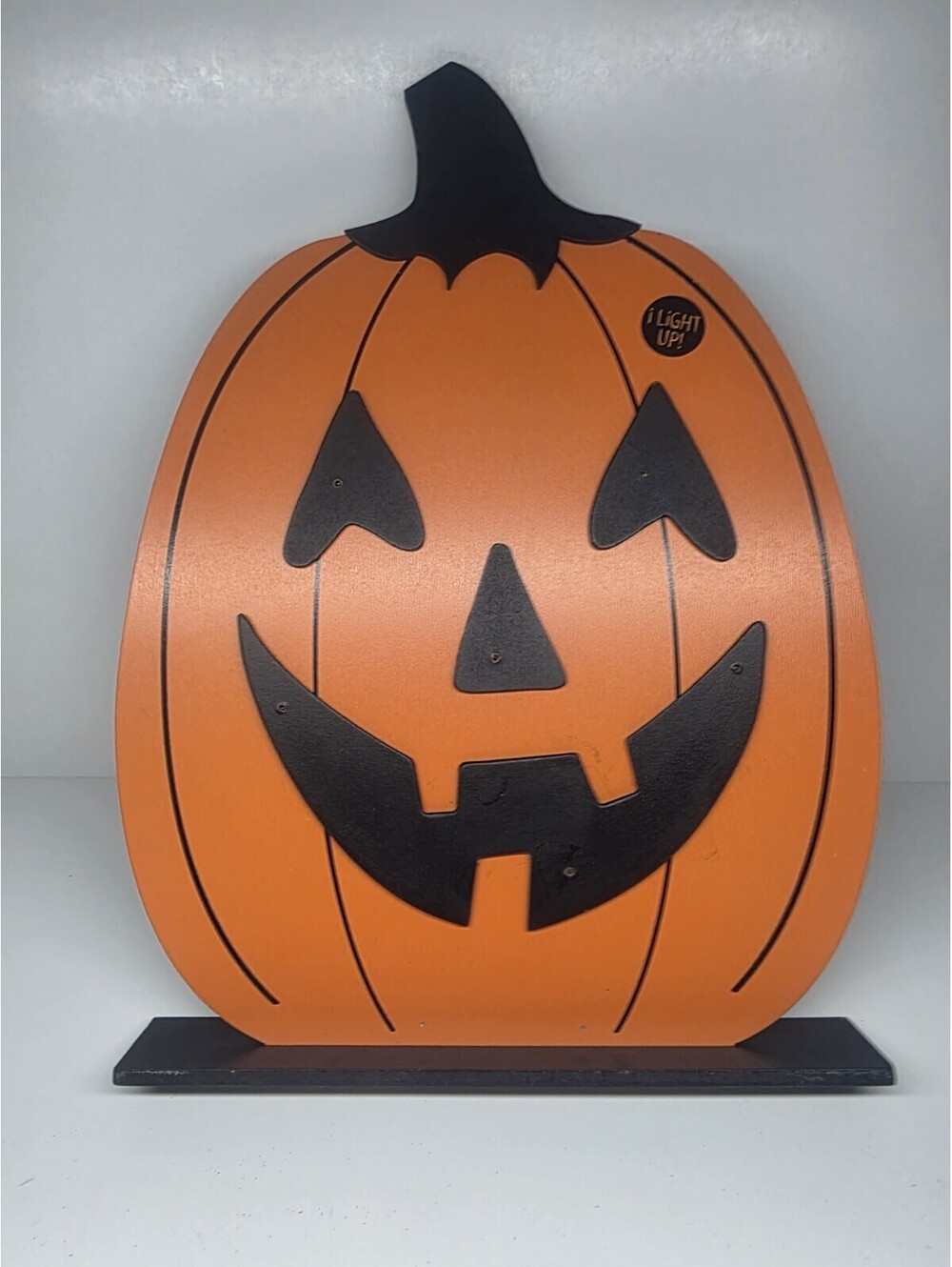 Halloween Light Up Pumpkin Jack-o'-lantern Wooden Decoration Halloween